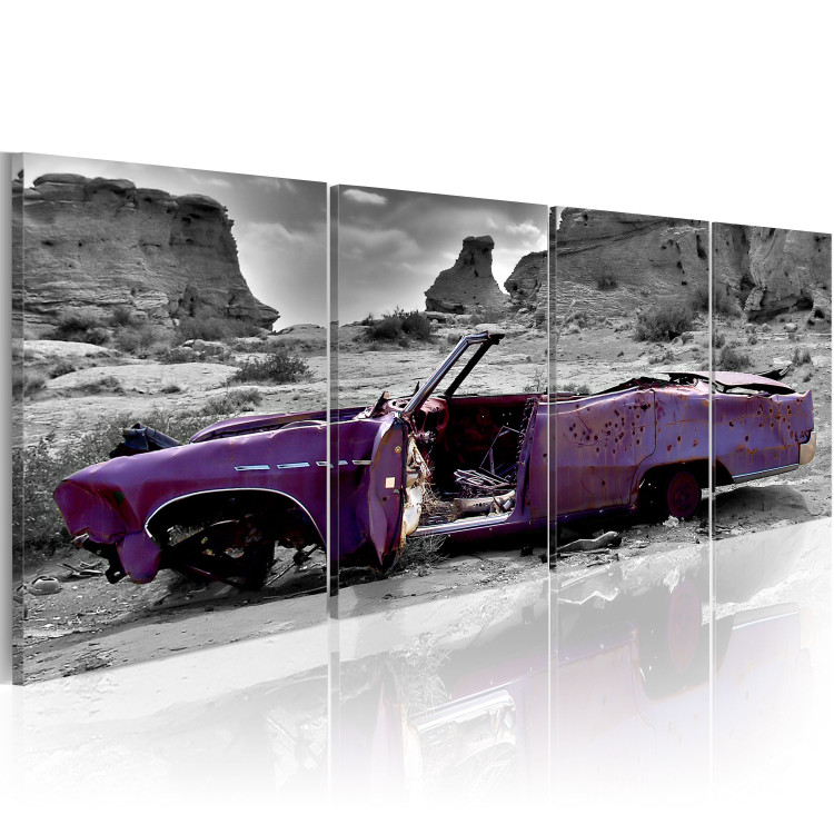 Canvas Print Retro car at Colorado Desert - 4 pieces 59006 additionalImage 2