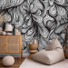 Wall Mural Black and White Retro Vibe - Background in the Form of Fancy Ornaments 60806