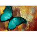 Wall Mural Painted Butterfly - Blue watercolor-style butterfly on a patterned background 61306 additionalThumb 5
