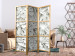 Room Divider Screen Alabaster Garden - flowers and leaves in a texture of white stone 95406 additionalThumb 8