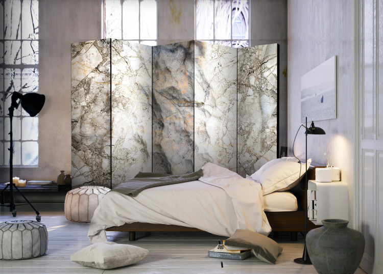 Room Divider Marble Puzzle II - stone texture of marble with a beige accent 96006 additionalImage 2