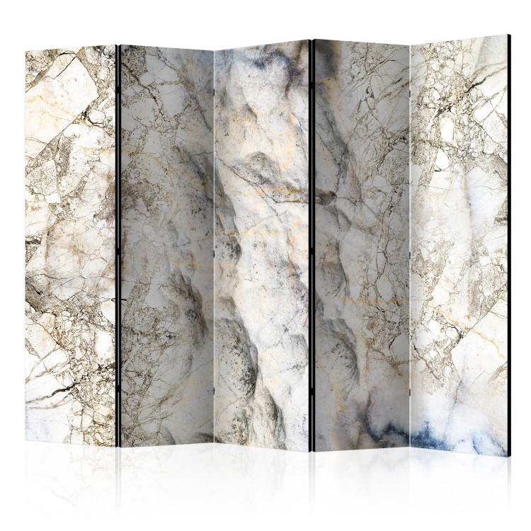 Room Divider Marble Puzzle II - stone texture of marble with a beige accent 96006