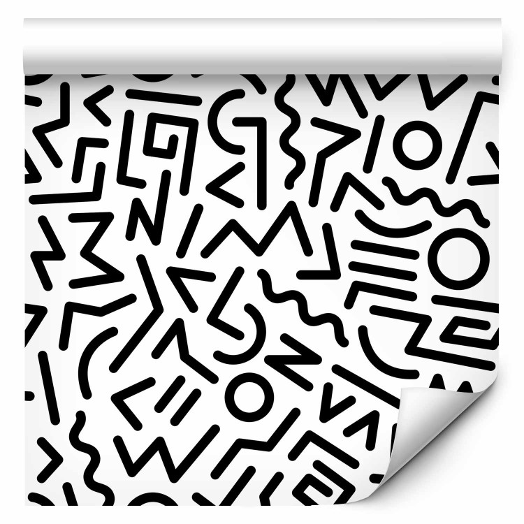 Modern Wallpaper Black and White Maze 108316 additionalImage 1