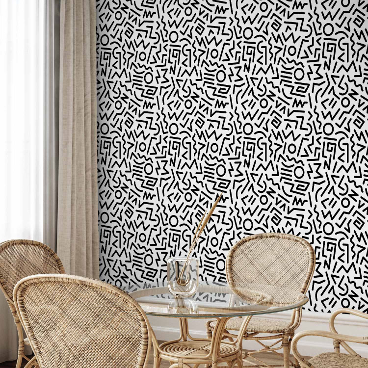 Modern Wallpaper Black and White Maze 108316 additionalImage 9