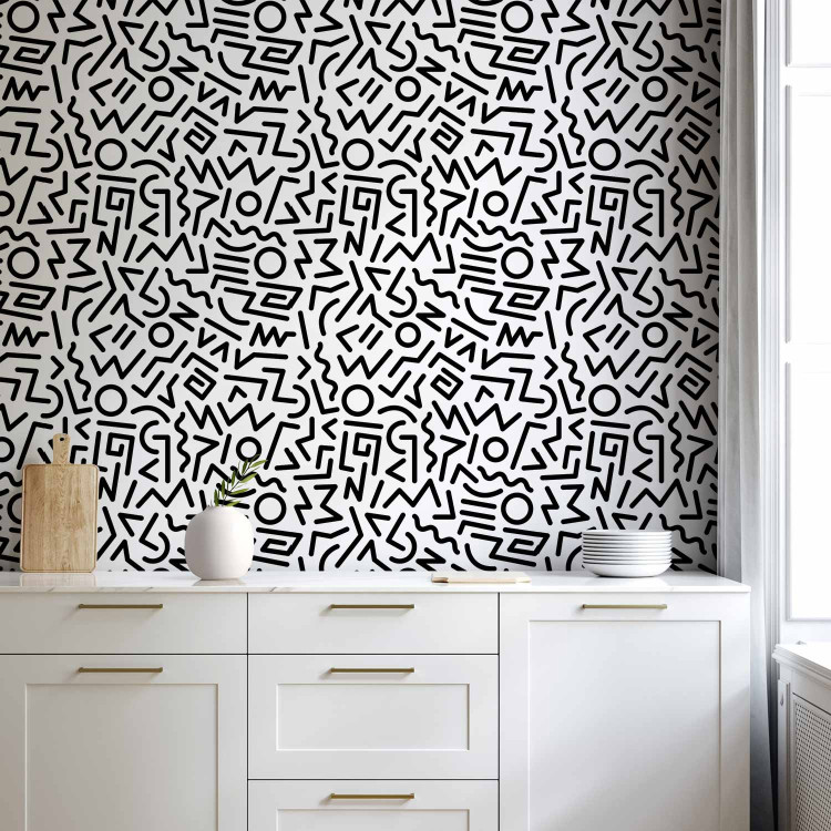 Modern Wallpaper Black and White Maze 108316 additionalImage 8