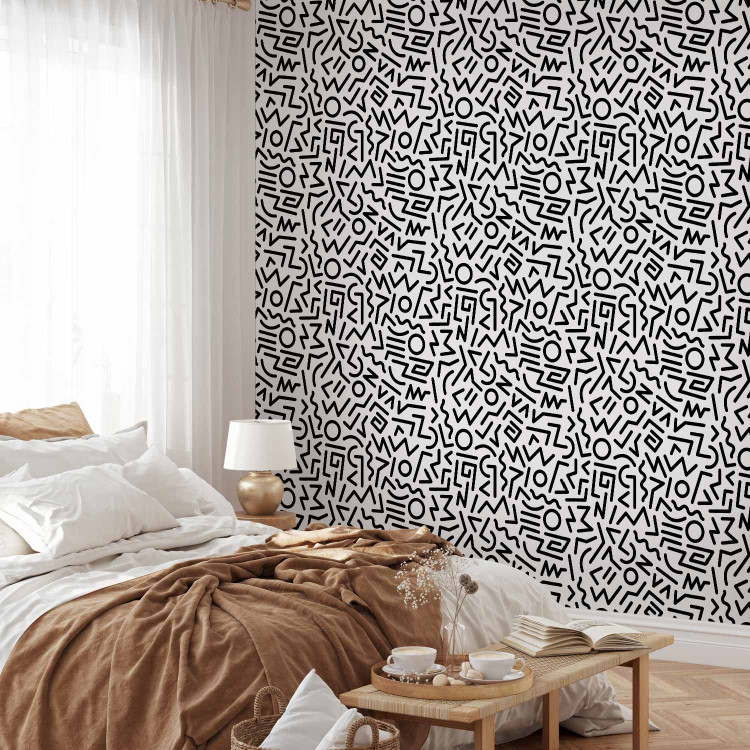 Modern Wallpaper Black and White Maze 108316 additionalImage 4