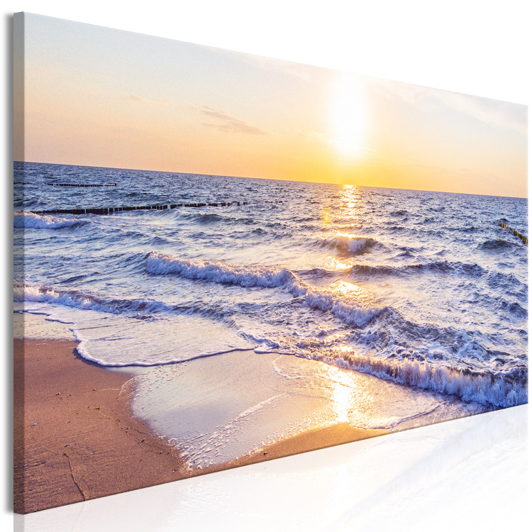 Canvas Art Print Calm Waves (1 Part) Narrow Brown 108516 additionalImage 2