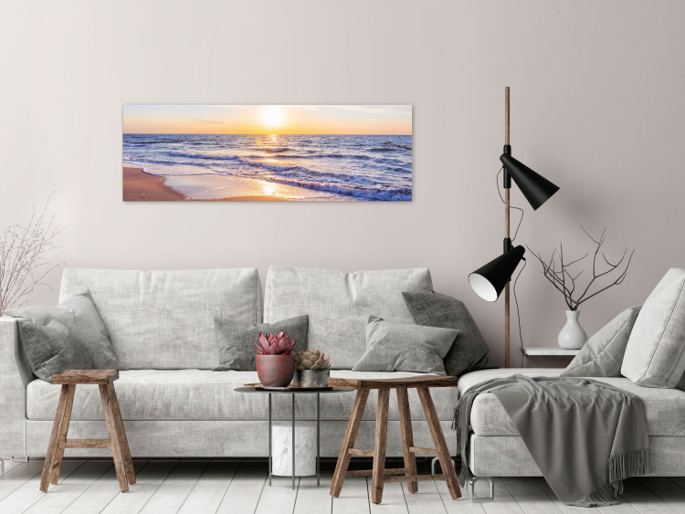 Canvas Art Print Calm Waves (1 Part) Narrow Brown 108516 additionalImage 3