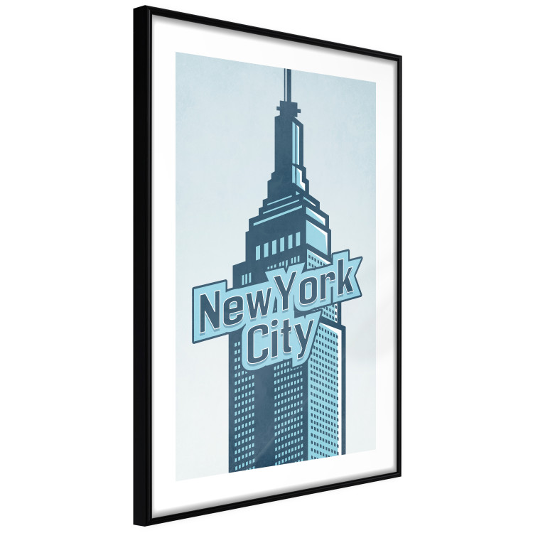 Wall Poster New York - architecture and English text in blue aesthetics 114316 additionalImage 11