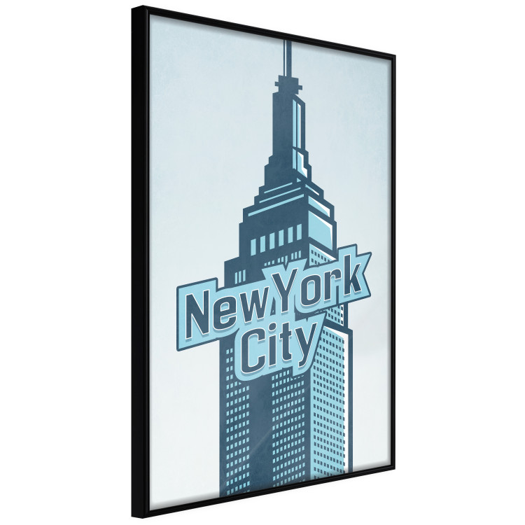 Wall Poster New York - architecture and English text in blue aesthetics 114316 additionalImage 10