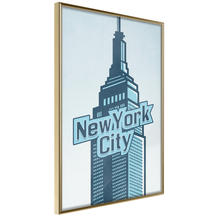 Wall Poster New York - architecture and English text in blue aesthetics 114316 additionalImage 12