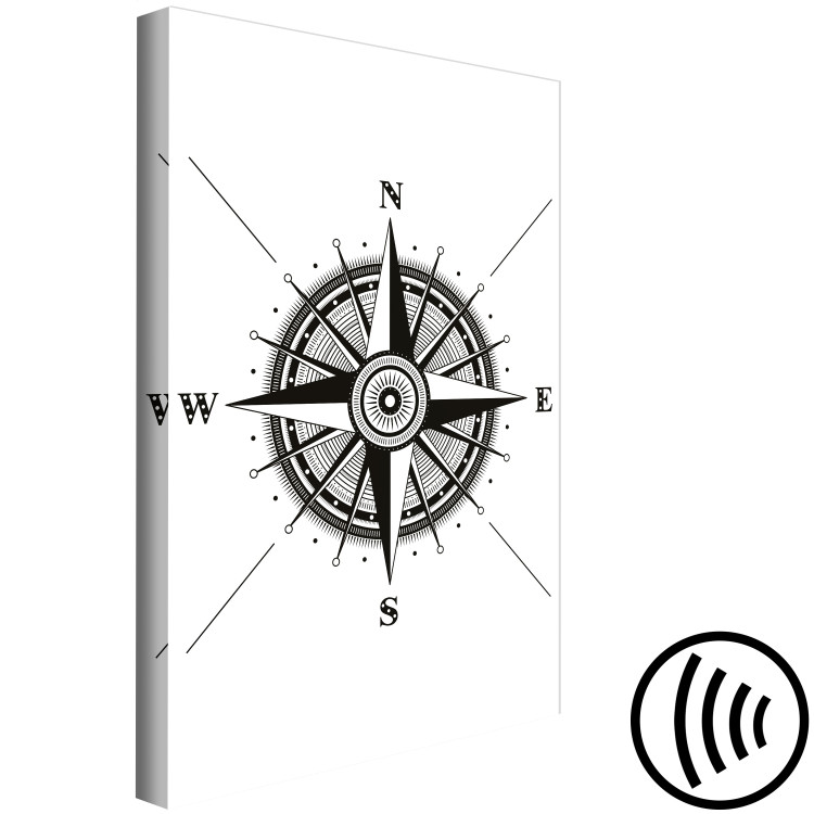 Canvas Pages of the World (1-part) - Graphic Design in Black and White 114616 additionalImage 6