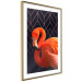 Poster Flamingo Solo - composition with an orange bird on a geometric background 115316 additionalThumb 8