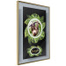 Wall Poster Sloth - brown mammal and tropical green leaves on a black background 116316 additionalThumb 10
