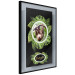 Wall Poster Sloth - brown mammal and tropical green leaves on a black background 116316 additionalThumb 11