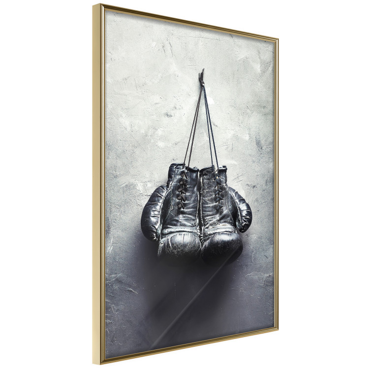 Wall Poster Boxing Gloves - black and white sporty composition in retro style 117016 additionalImage 14