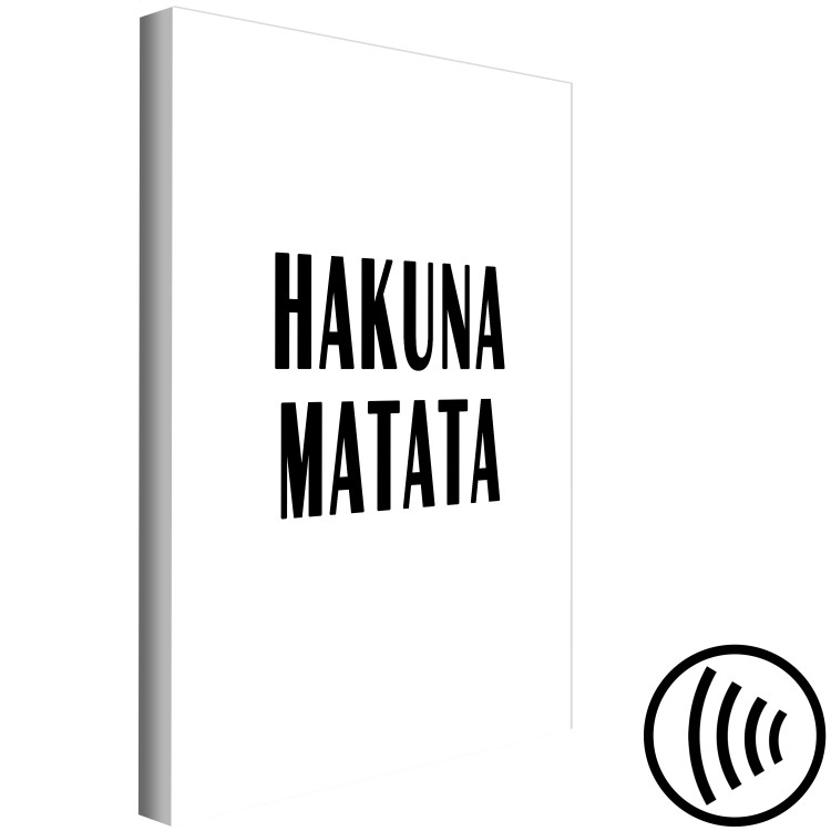 Canvas Art Print Inscription: Hakuna Matata - a cult quote in a minimalist version 117416 additionalImage 6