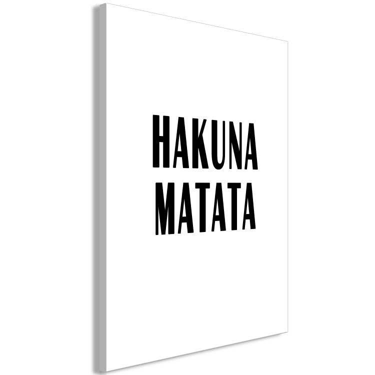 Canvas Art Print Inscription: Hakuna Matata - a cult quote in a minimalist version 117416 additionalImage 2