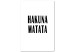 Canvas Art Print Inscription: Hakuna Matata - a cult quote in a minimalist version 117416