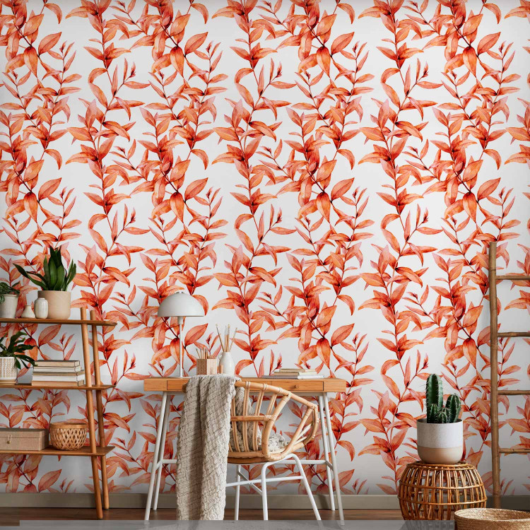 Modern Wallpaper Coral Leaves 117816 additionalImage 5