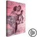 Canvas Print Angelic kiss - angels in love on an abstract, pink background 118216 additionalThumb 6