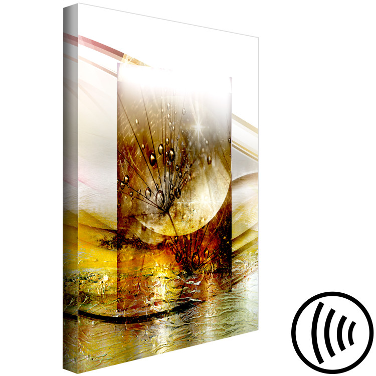 Canvas Print Nature in Gold (1-part) - Dandelion with Abstract Motif 118316 additionalImage 6