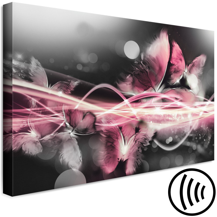 Canvas Print Pink World of Butterflies (1-part) - Abstraction in Vivid Colors 118416 additionalImage 6