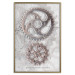 Poster Silver Cogs - industrial composition with two metal gears 118916 additionalThumb 16