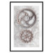 Poster Silver Cogs - industrial composition with two metal gears 118916 additionalThumb 17