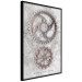 Poster Silver Cogs - industrial composition with two metal gears 118916 additionalThumb 10
