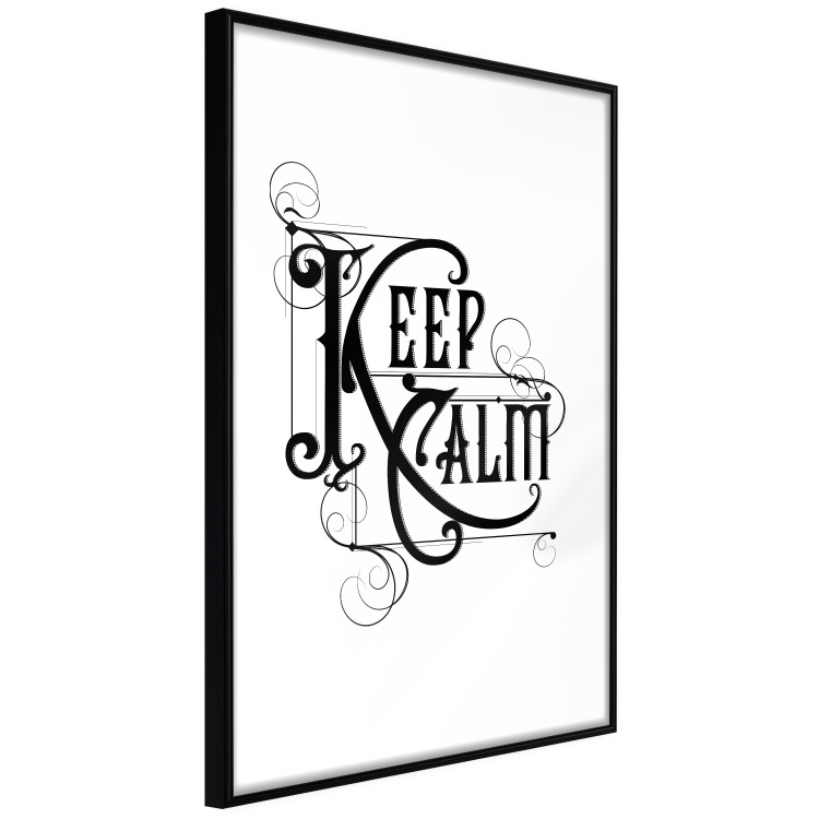 Wall Poster Life Motto - black and white composition with ornamental English text 119116 additionalImage 11