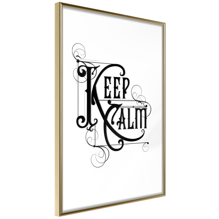Wall Poster Life Motto - black and white composition with ornamental English text 119116 additionalImage 6
