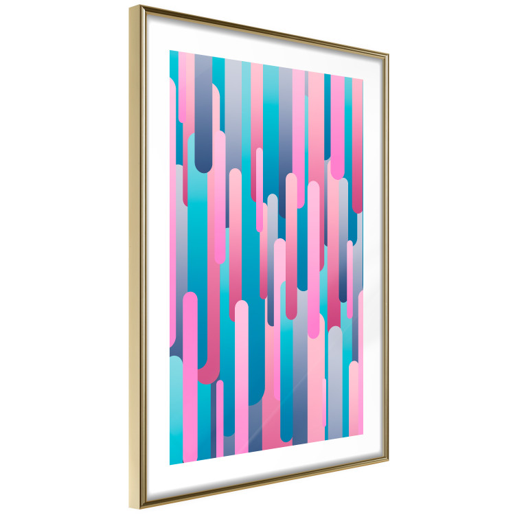 Poster Colorful Pistons - modern abstraction in multicolored rounded stripes 119216 additionalImage 6