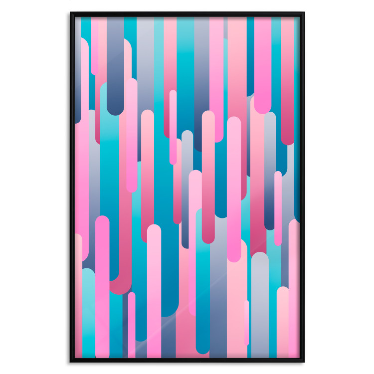 Poster Colorful Pistons - modern abstraction in multicolored rounded stripes 119216 additionalImage 24