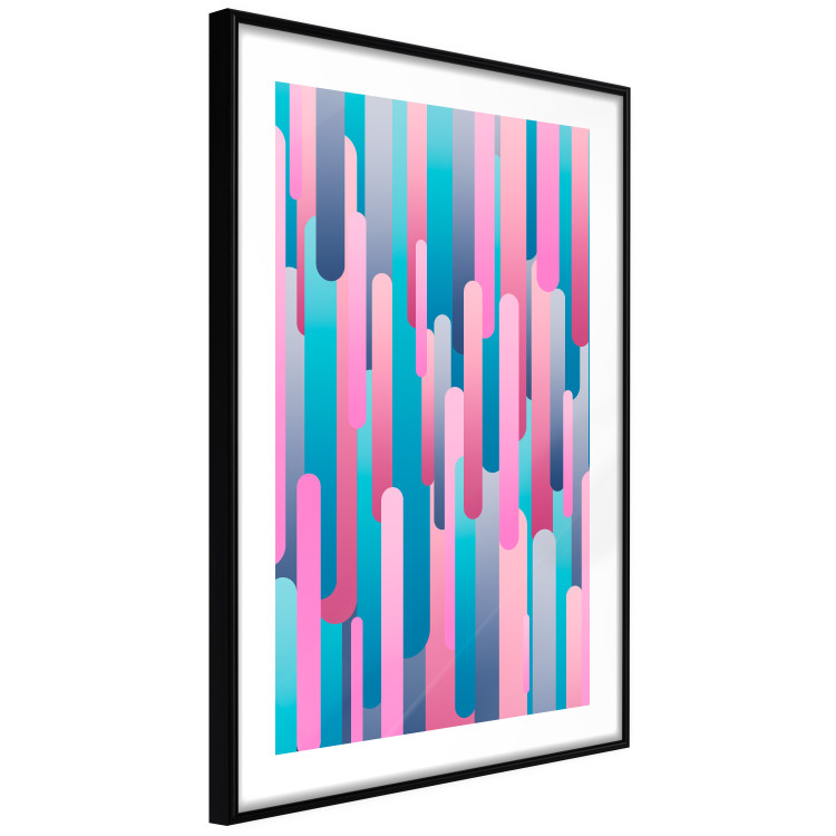 Poster Colorful Pistons - modern abstraction in multicolored rounded stripes 119216 additionalImage 11