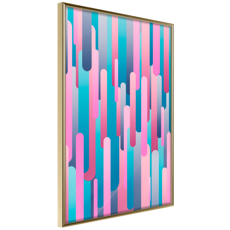 Poster Colorful Pistons - modern abstraction in multicolored rounded stripes 119216 additionalImage 12