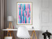 Poster Colorful Pistons - modern abstraction in multicolored rounded stripes 119216 additionalThumb 21