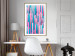 Poster Colorful Pistons - modern abstraction in multicolored rounded stripes 119216 additionalThumb 13