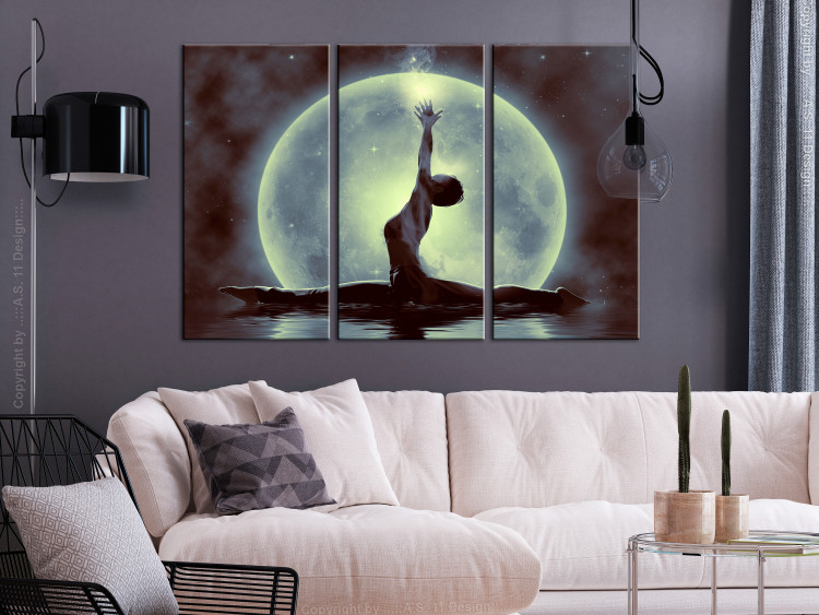 Canvas Art Print Lunar dancer - a ballerina theme against the background with moon 122916 additionalImage 3