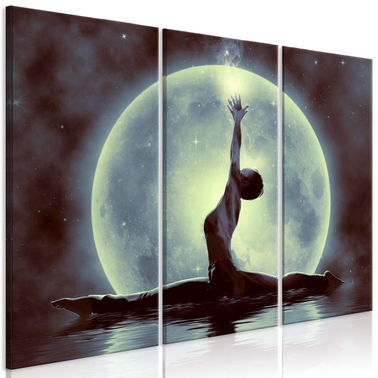 Canvas Art Print Lunar dancer - a ballerina theme against the background with moon 122916 additionalImage 2