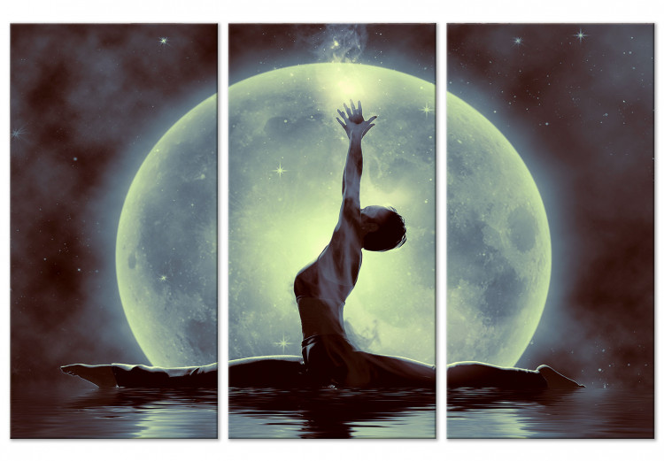 Canvas Art Print Lunar dancer - a ballerina theme against the background with moon 122916