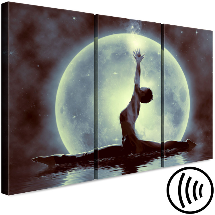 Canvas Art Print Lunar dancer - a ballerina theme against the background with moon 122916 additionalImage 6