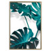 Poster Emerald Nature - tropical green monstera leaves on a white background 123416 additionalThumb 16