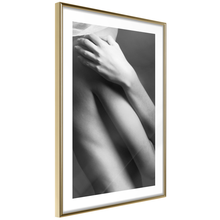 Poster Support - black and white photograph of human body on dark background 123616 additionalImage 8