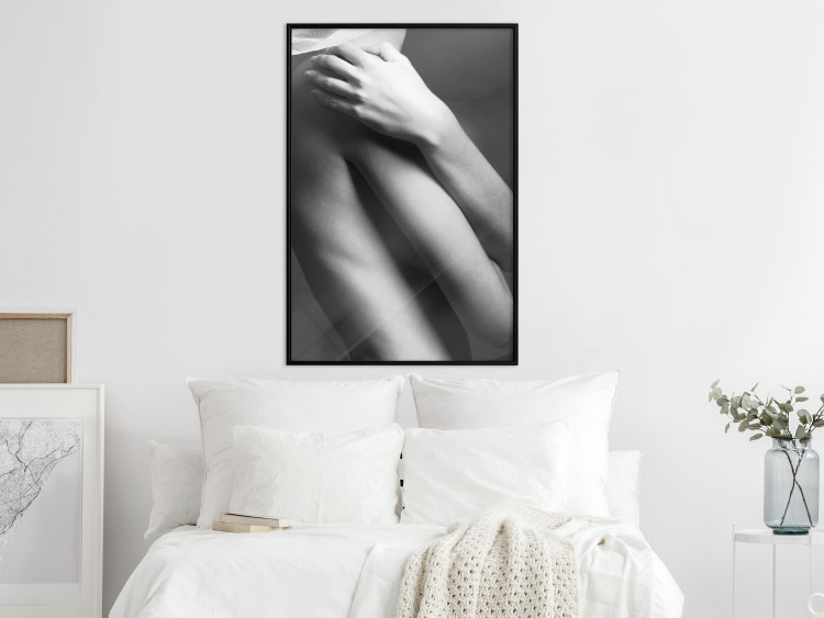 Poster Support - black and white photograph of human body on dark background 123616 additionalImage 3