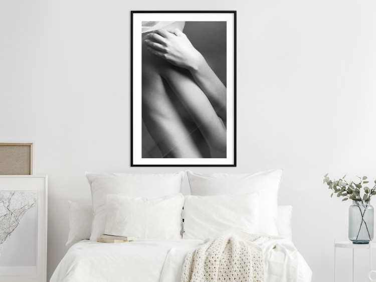 Poster Support - black and white photograph of human body on dark background 123616 additionalImage 4