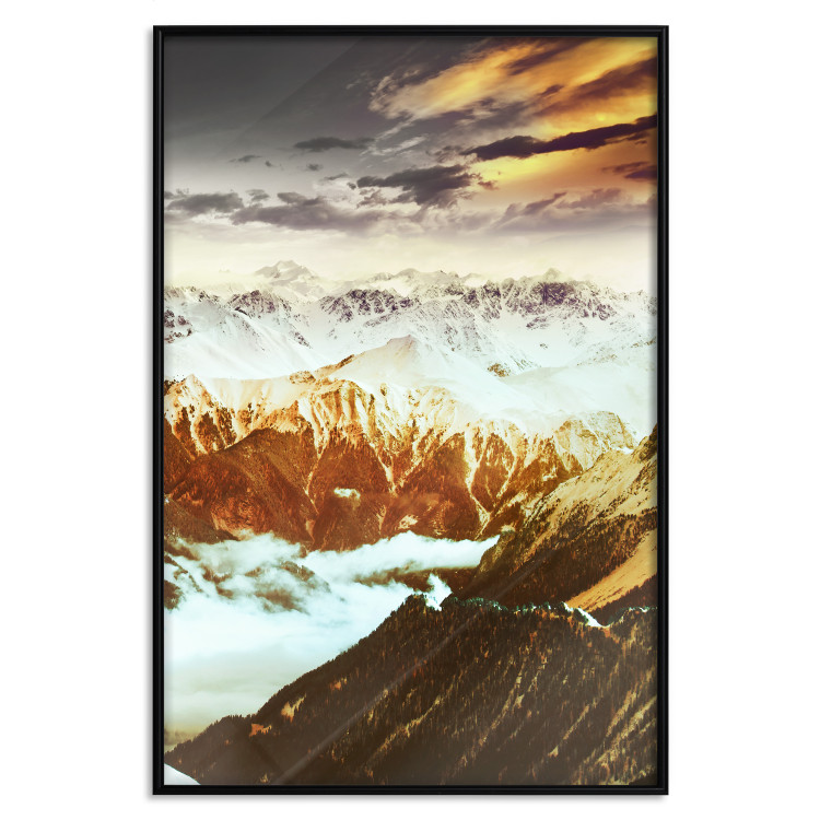 Poster Copper Mountains - mountain landscape against backdrop of clouds and sky 123816 additionalImage 24