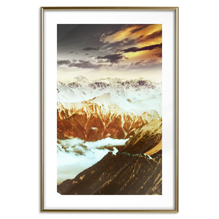 Poster Copper Mountains - mountain landscape against backdrop of clouds and sky 123816 additionalImage 16