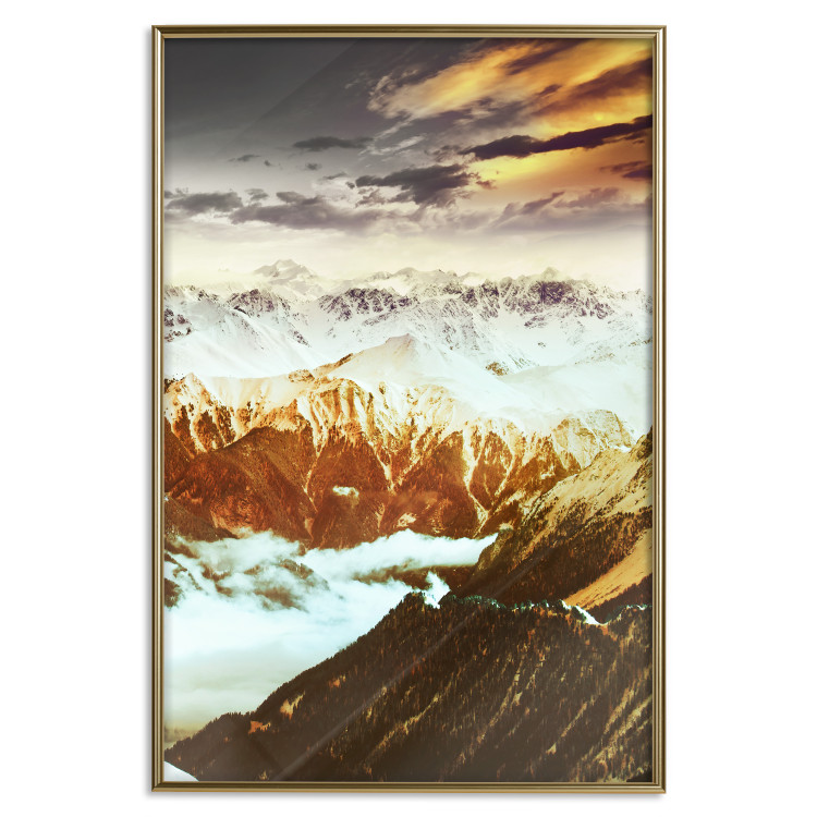 Poster Copper Mountains - mountain landscape against backdrop of clouds and sky 123816 additionalImage 20