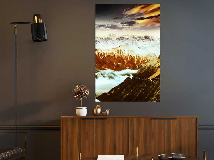 Poster Copper Mountains - mountain landscape against backdrop of clouds and sky 123816 additionalImage 23